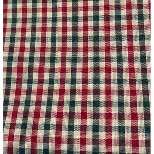 Red & Green Gingham Cotton Fabric 35" x 1/2 yard Sewing Quilting